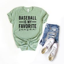 Load image into Gallery viewer, Baseball Is My Favorite Season Short Sleeve Tee