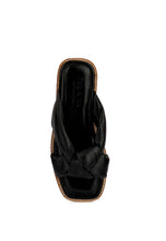 Load image into Gallery viewer, CHUBS Tan Puffy Strap Sliders Flat