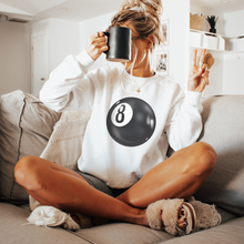 Load image into Gallery viewer, Trending Eight Ball Sweatshirt, Eight Ball Jumper, Billiards Sweatshirt, Eight Ball Pullover, Eight Ball Long Sleeve, Billiards Jumper