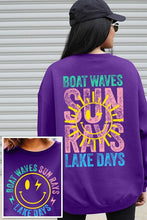 Load image into Gallery viewer, Boat Waves Sun Rays Graphic Fleece Sweatshirts