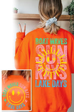 Load image into Gallery viewer, Boat Waves Sun Rays Graphic Fleece Sweatshirts