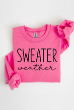Load image into Gallery viewer, Sweater Weather Graphic Fleece Sweatshirts
