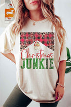 Load image into Gallery viewer, CHRISTMAS JUNKIE GRAPHIC TEE / T-SHIRT