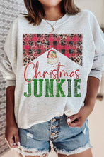 Load image into Gallery viewer, CHRISTMAS JUNKIE GRAPHIC PLUS SIZE SWEATSHIRT