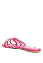 Load image into Gallery viewer, Mezzie Dimante Strap Flat Sandals