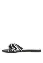 Load image into Gallery viewer, Mezzie Dimante Strap Flat Sandals