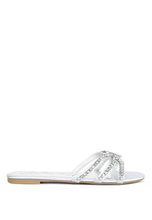 Load image into Gallery viewer, Mezzie Dimante Strap Flat Sandals