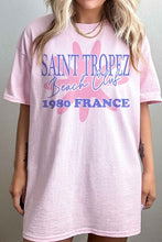 Load image into Gallery viewer, Saint Tropez Beach Club Oversized Graphic Tee