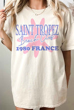 Load image into Gallery viewer, Saint Tropez Beach Club Oversized Graphic Tee