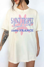 Load image into Gallery viewer, Saint Tropez Beach Club Oversized Graphic Tee