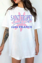 Load image into Gallery viewer, Saint Tropez Beach Club Oversized Graphic Tee