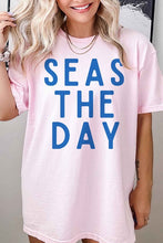 Load image into Gallery viewer, SEAS THE DAY GRAPHIC TEE