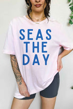 Load image into Gallery viewer, SEAS THE DAY OVERSIZED GRAPHIC TEE