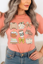 Load image into Gallery viewer, Fall Girly Doodle Graphic Tee