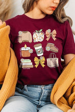 Load image into Gallery viewer, Fall Girly Doodle Graphic Tee