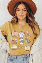 Load image into Gallery viewer, Fall Girly Doodle Graphic Tee