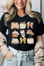 Load image into Gallery viewer, Fall Girly Doodle Graphic Tee