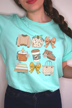 Load image into Gallery viewer, Fall Girly Doodle Graphic Tee