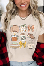 Load image into Gallery viewer, Fall Girly Doodle Graphic Tee