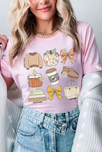 Load image into Gallery viewer, Fall Girly Doodle Graphic Tee