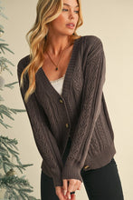 Load image into Gallery viewer, Hollow Knit Drop Shoulder Cardigan