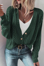 Load image into Gallery viewer, Hollow Knit Drop Shoulder Cardigan