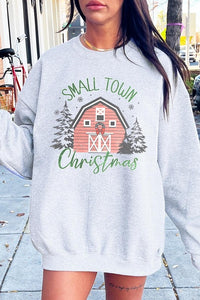 Small Town Christmas Graphic Fleece Sweatshirts